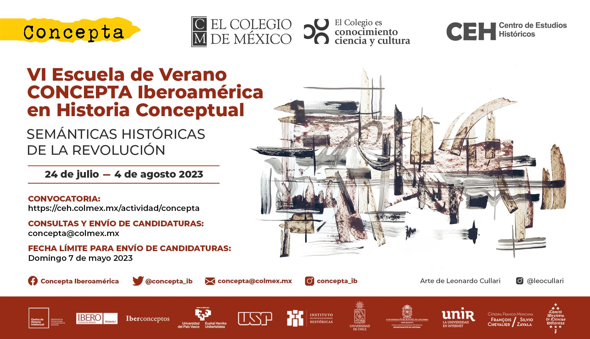 VI Escuela de Verano CONCEPTA Iberoamérica en Historia Conceptual 