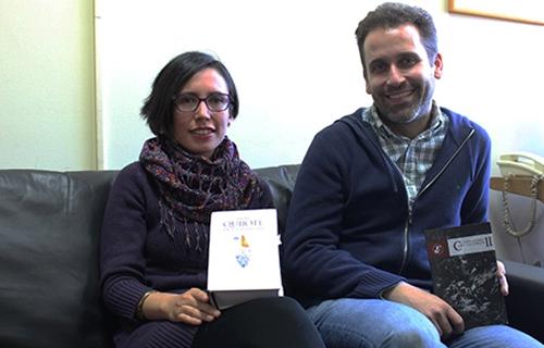 Jessica Castro y Francisco Cuevas, académicos del Área de Literatura Española de la Facultad de Filosofía y Humanidades de la U. de Chile