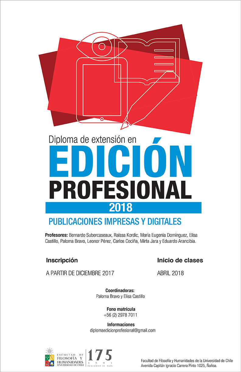 Edición Profesional: publicaciones impresas y digitales - Facultad de  Filosofía y Humanidades - Universidad de Chile