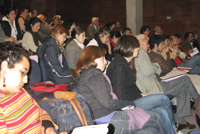 Líderes sociales, académicos y estudiantes se reunieron en el auditorio José Carrasco Tapia.